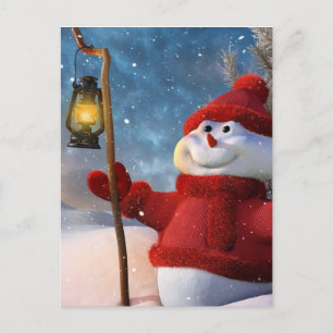 Carte Postale Snowman hiver froid