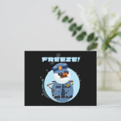 Carte Postale Snowman Snowmen Police Cop Freeze (Debout devant)