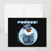 Carte Postale Snowman Snowmen Police Cop Freeze (Devant / Derrière)