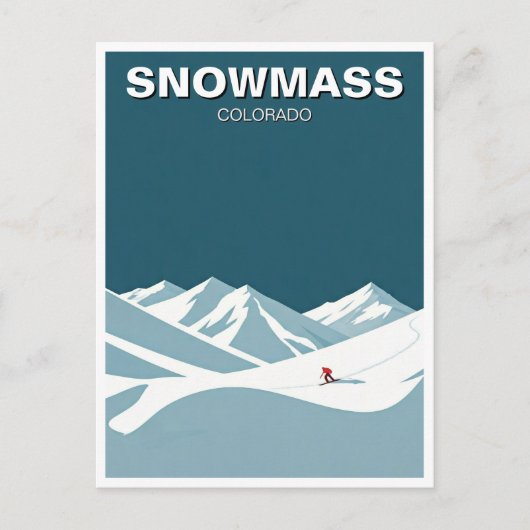 Carte Postale Snowmass Colorado Ski (Devant)