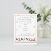 Carte Postale Snowmen Fête Invitation (Debout devant)
