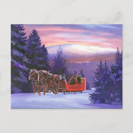 Carte postale SnowMountain Sleigh Ride (Devant)