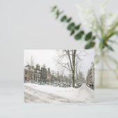 Carte Postale Snowy Amsterdam à la Pays-Bas (Debout devant)