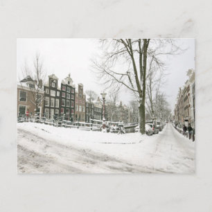 Carte Postale Snowy Amsterdam à la Pays-Bas