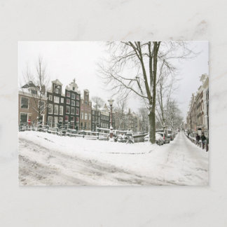 Carte Postale Snowy Amsterdam à la Pays-Bas