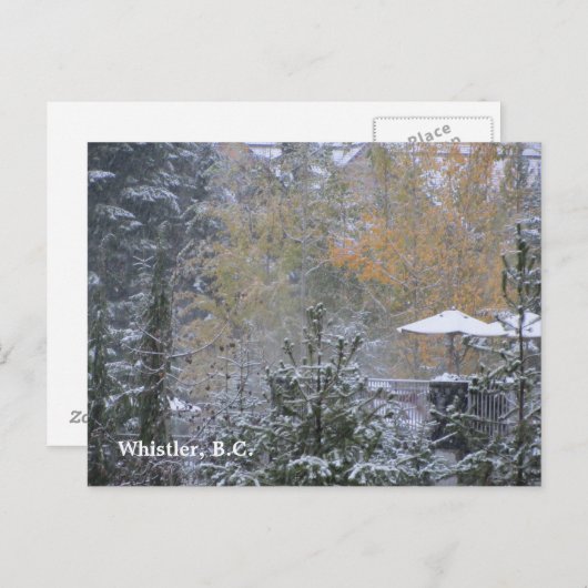 Carte Postale Snowy Day à Whistler (C.-B.) (Devant / Derrière)