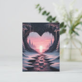 Carte Postale Snowy Heart Valentine (Debout devant)