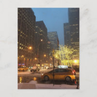 Snowy Morning Rockefeller Centre Sixième Avenue NY