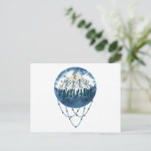 Carte Postale Snowy Mountain Pine Tree Nature Adventure Extérieu (Debout devant)
