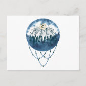 Carte Postale Snowy Mountain Pine Tree Nature Adventure Extérieu (Devant)