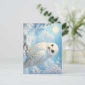 Carte Postale Snowy Owl in a Winter Wonderland (Debout devant)