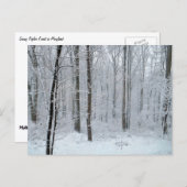 Carte Postale Snowy White Poplar Forest (Devant / Derrière)