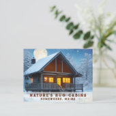 Carte Postale *~* Snowy Woods Cabine Night Pleine lune AP49 (Debout devant)