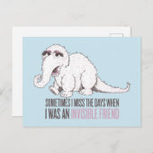 Carte Postale Snuffleupagus | Parfois, les jours me manquent (Devant / Derrière)