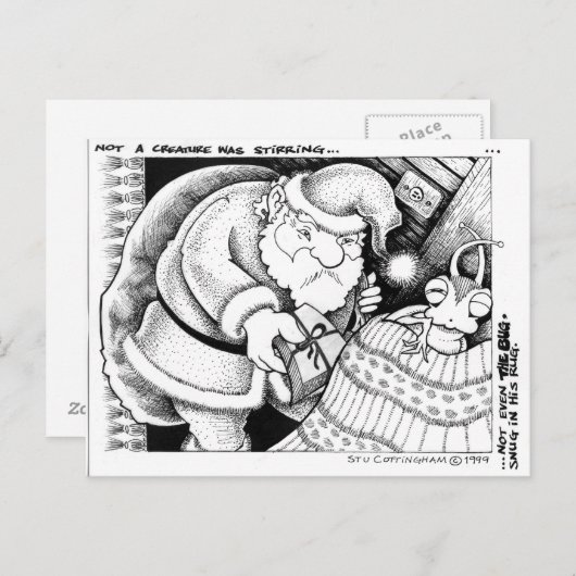 Carte Postale Snug comme un bug dans un tapis (Devant / Derrière)