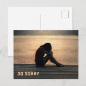 Carte Postale SO SORRY - une fille triste (Devant / Derrière)