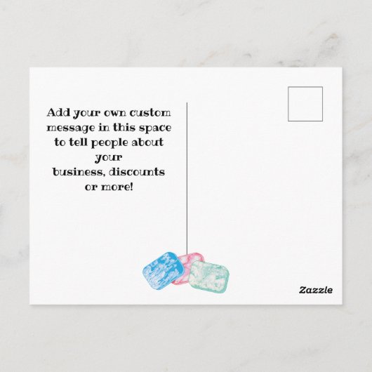 Carte Postale Soap Making Business Soapmakers Promotion (Dos)