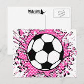Carte Postale soccer. (Devant / Derrière)