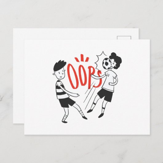 Carte Postale soccer (Devant / Derrière)