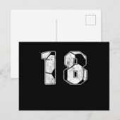 Carte Postale Soccer 18 th Birthday Celebration Sports Gift (Devant / Derrière)