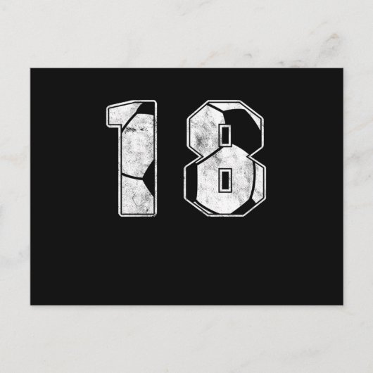 Carte Postale Soccer 18 th Birthday Celebration Sports Gift (Devant)