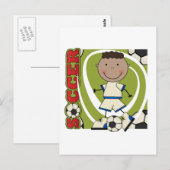 Carte Postale SOCCER - Afro-américains garçons TShirts et cadeau (Devant / Derrière)