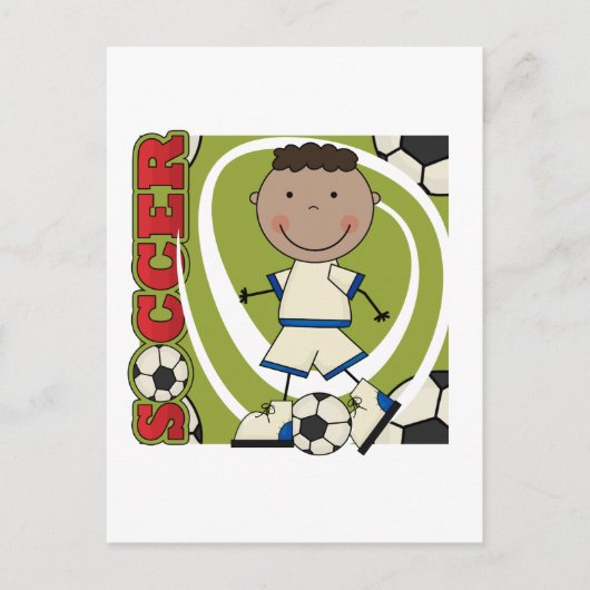 Carte Postale SOCCER - Afro-américains garçons TShirts et cadeau (Devant)