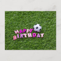Soccer Anniversaire avec balle et Joyeux mot d'ann