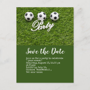 Carte Postale Soccer enregistrer la date balle pour Anniversaire