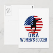 Carte Postale Soccer féminin des États-Unis (Devant / Derrière)