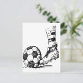 CARTE POSTALE SOCCER KICKER NOIR ET BLANC (Debout devant)