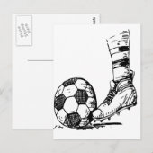 CARTE POSTALE SOCCER KICKER NOIR ET BLANC (Devant / Derrière)