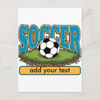 Carte Postale Soccer personnalisé Ajouter du texte