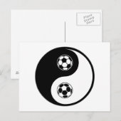 Carte Postale Soccer Yin Yang (Devant / Derrière)