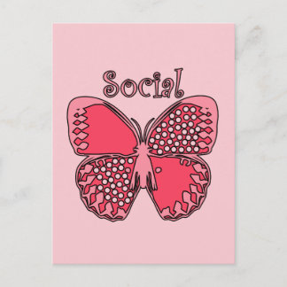 Carte Postale Social Butterfly