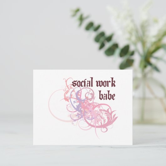Carte Postale Social Work Babe (Debout devant)