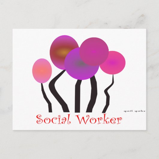 Carte Postale Social Worker Artsy Artsy Design Cadeaux (Devant)