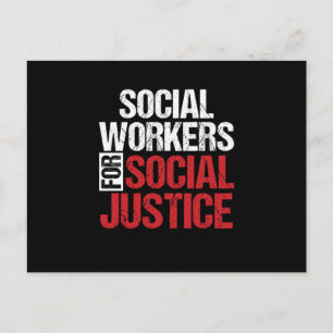 Carte Postale Social Workers For Social Justice Loi Sur Les Droi