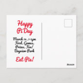 Carte postale sociale Pi Day (Dos)