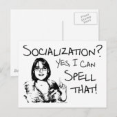 Carte Postale Socialisation de l'orthographe (Devant / Derrière)