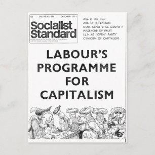 Carte Postale Socialist Standard October 1972