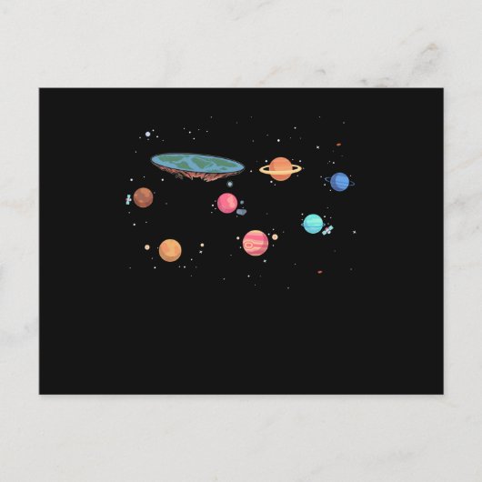 Carte Postale Société de la Terre plate (Devant)