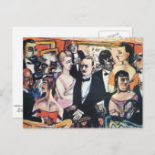 Carte Postale Société de Paris, beaux-arts par Max Beckmann (Devant / Derrière)