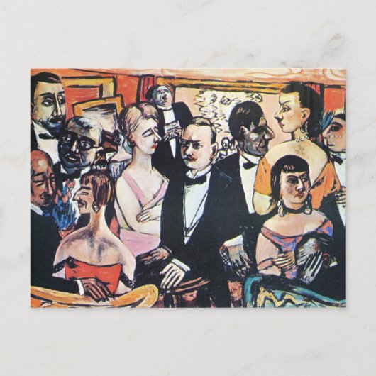 Carte Postale Société de Paris, beaux-arts par Max Beckmann (Devant)