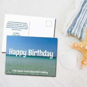 Carte Postale Société de plage Joyeux Anniversaire personnalisée