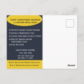 Carte Postale Société de toiture en métal (Dos)