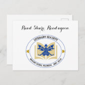 Carte postale Société littéraire (Devant / Derrière)