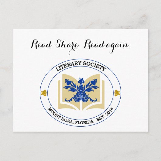 Carte postale Société littéraire (Devant)