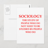 Carte Postale sociologie (Devant / Derrière)