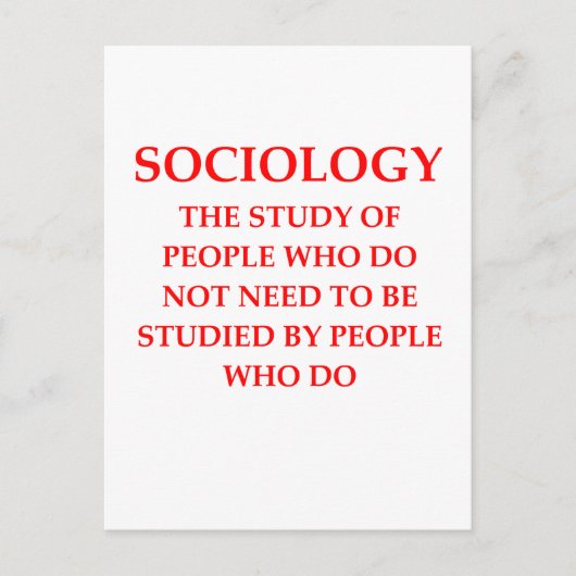 Carte Postale sociologie (Devant)